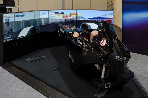 Formula E racing car simulator