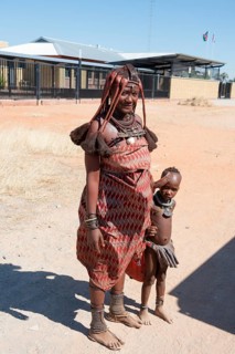 Himba woman with child
