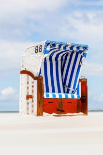 Beach chair on the beach