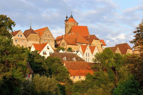 Stadtbild von Besigheim an der Enz mit Schochen-Turm