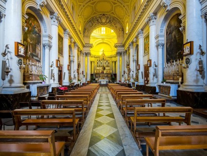 Interior of Parrocchia Maria SS Church. Annunziata
