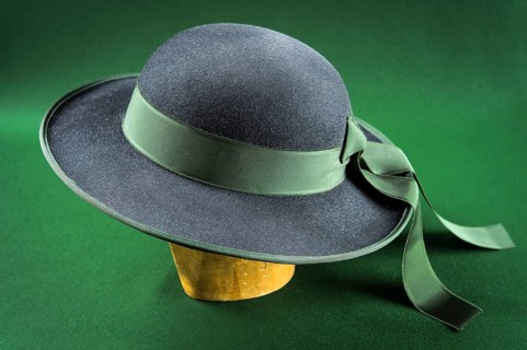 Completed wool felt hat