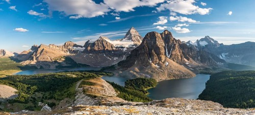 View from the summit of Mount Nublet on Mount Assiniboine