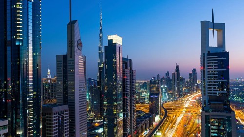 View at dusk from Four Points by Sheraton