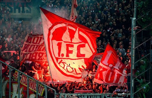 Cologne fans with flags
