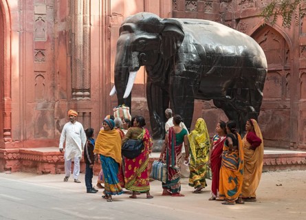 Indian people at Elephant Gate