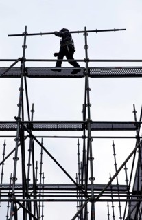 Scaffolders at work