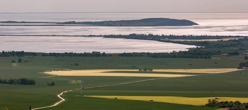 View from Putgarten to the island Hiddensee