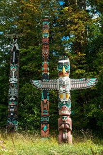 Native American totem poles
