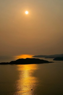 Sunset over Sveti Stefan Island