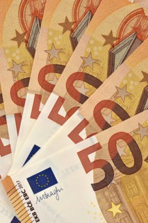 Fan with 50 euro banknotes