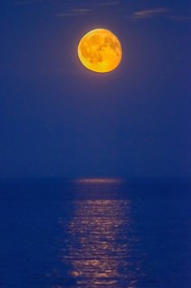 Moon over the sea
