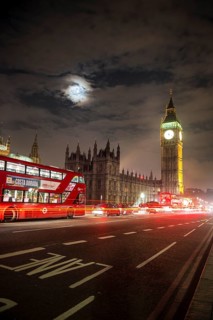 Palace of Westminster with Big Ben at night