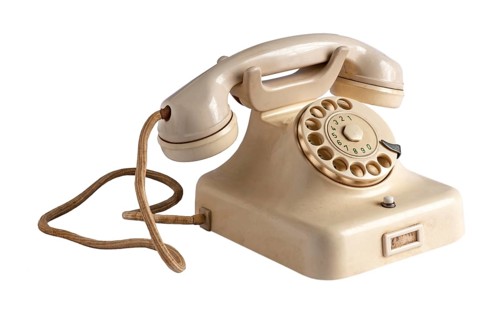 White bakelite phone