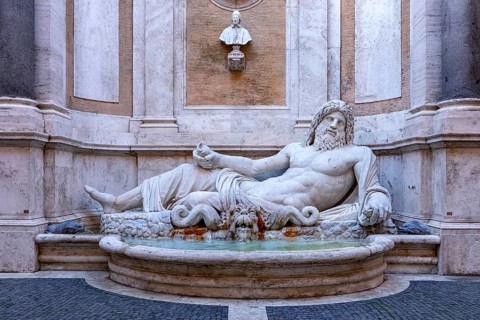 Colossal marble statue of Oceanus
