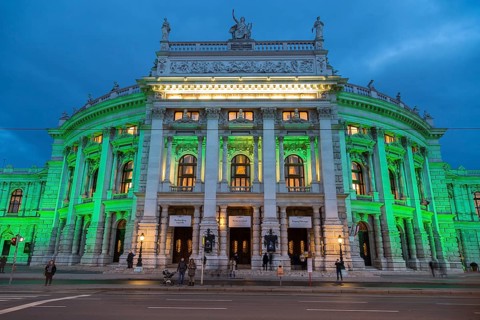 Vienna Burgtheater at dusk