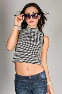 Young woman wearing sunglasses