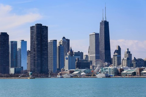 Skyline with Navy Pier and John Hancock Center