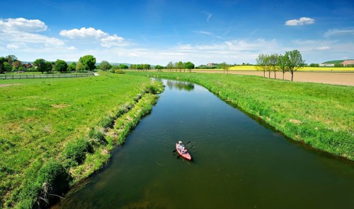 Canoe on the River Unstrut