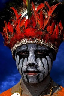 Dancers of the Kereculture Group Simbu Pro on the great Sing Sing of Goroka