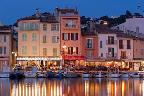 Houses at Port de Cassis harbour