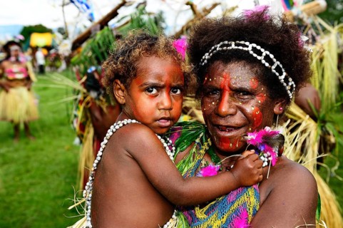 The highland tribes presenting themselves at the annual Sing Sing of Goroka