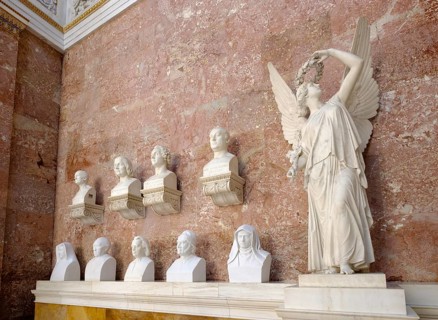 Marble busts with goddess