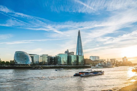 Riverside promenade on the Thames
