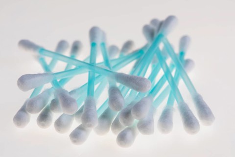 Cotton buds made of plastic