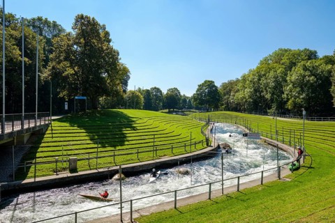Kayaker on Augsburger Eiskanal