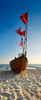 Fishing boat on beach