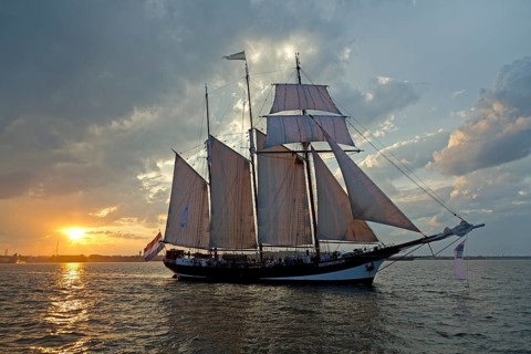 Three-masted sailing ship Oosterschelde