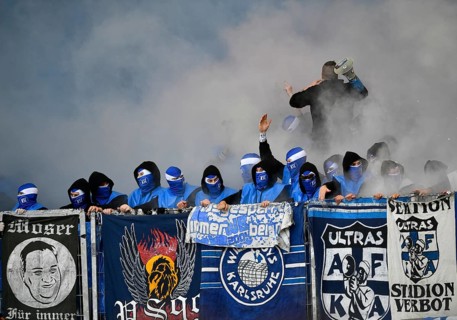 Radical fans at soccer match