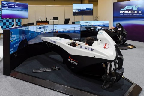 Formula E racing car simulator