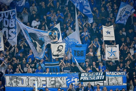 Public gallery at soccer match