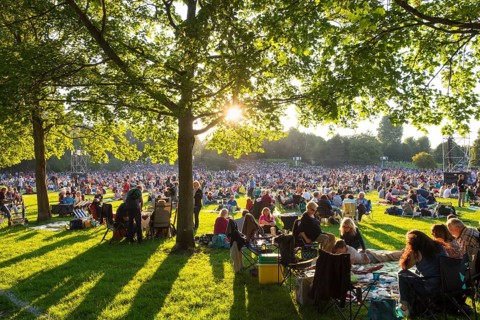 Visitors at the Classic Open Air at the Picnic in the Park