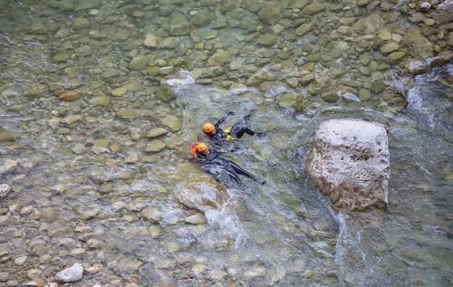 People canyoning in the Gorges du Verdon