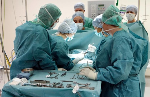 Doctors during surgery