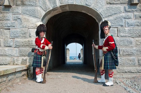 Traditional dressed guards