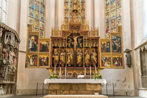 Twelve messenger altar in the parish church St. Jakob in Rothenburg ob der Tauber