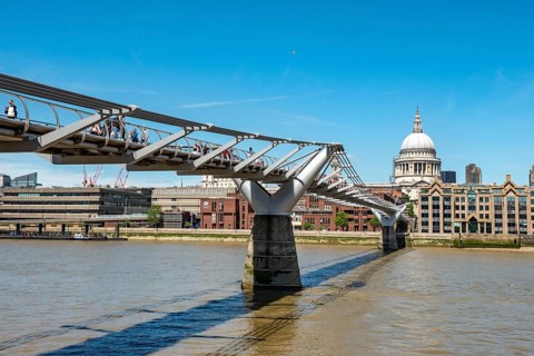 Millenium Bridge and St Paul's Cathedral