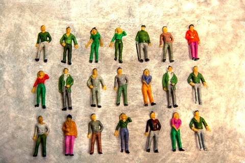 Rows of figurines