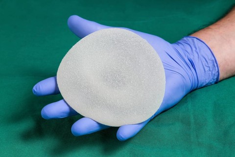 Silicone breast implant