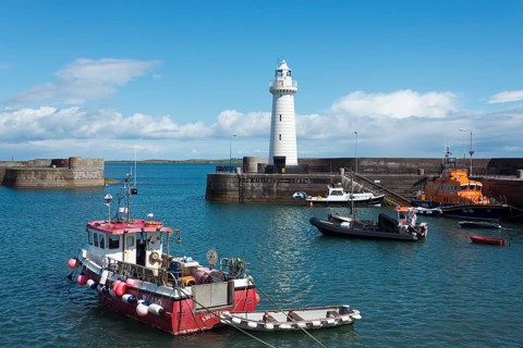 Lighthouse and harbor