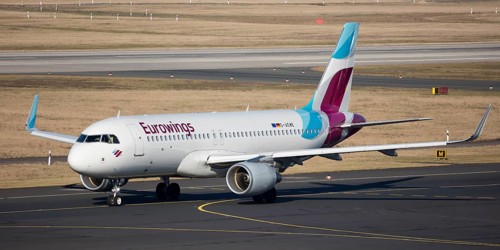 Euro Wings Airbus A 320-214 on Runway
