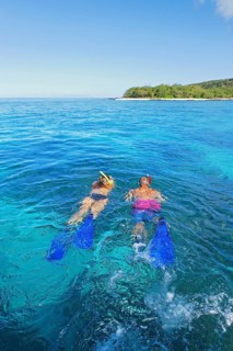Couple snorkelling