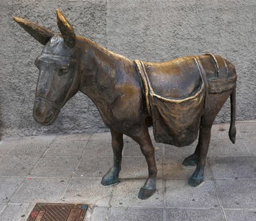 Donkey Bronze figure