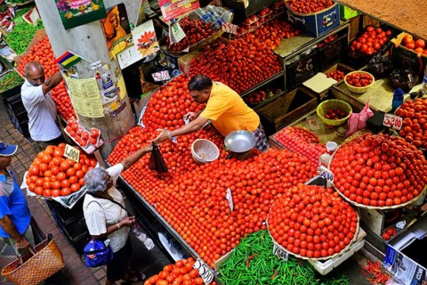 Large vegetable market