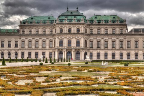 Belvedere Palace with castle garden