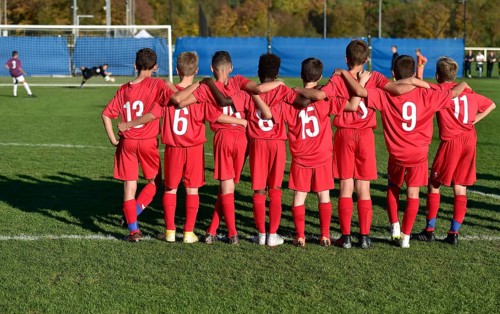 Junior soccer players